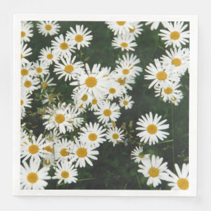 White Oxeye Daisy Meadow Serviette
