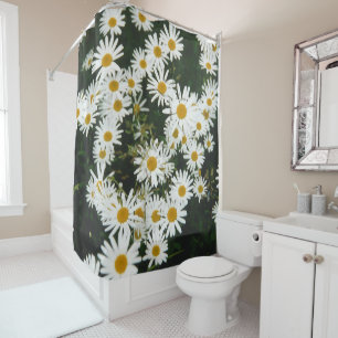White Oxeye Daisy, Moon Daisy Meadow Duschvorhang