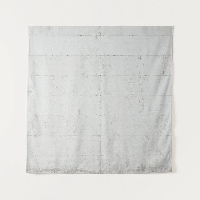 White painted concrete wall concrete wandteppich (Vorderseite)