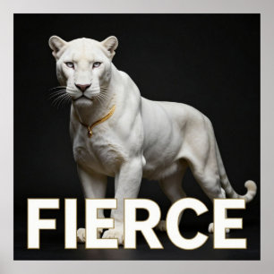 White Panther Luxusmode Poster