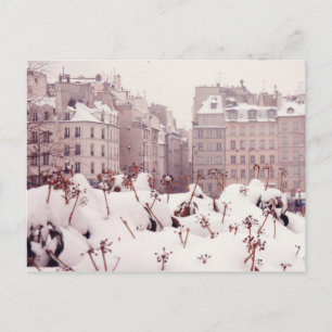 White Paris Postkarte
