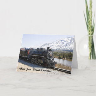White Pass Zug im Schnee Grußkarte Karte