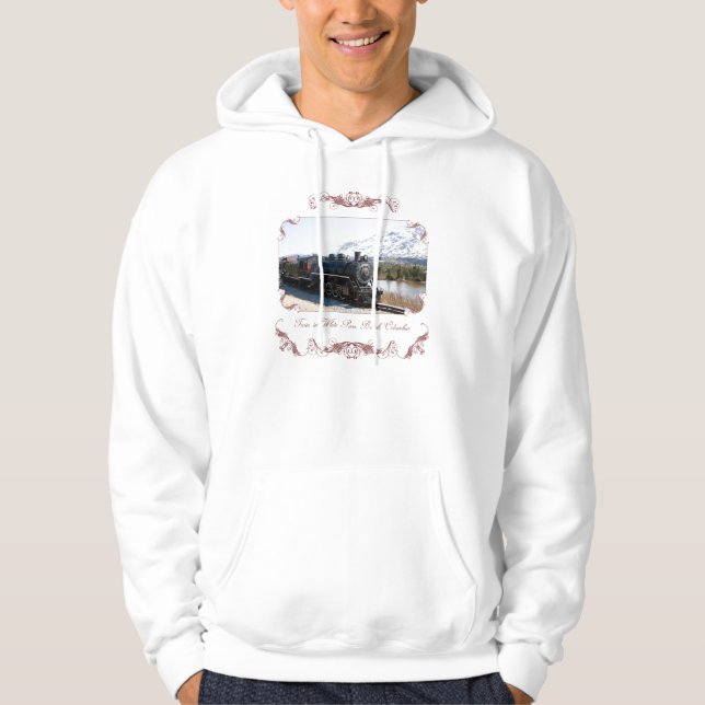 White Pass Zug in Snow Hooded Sweatshirt (Vorderseite)