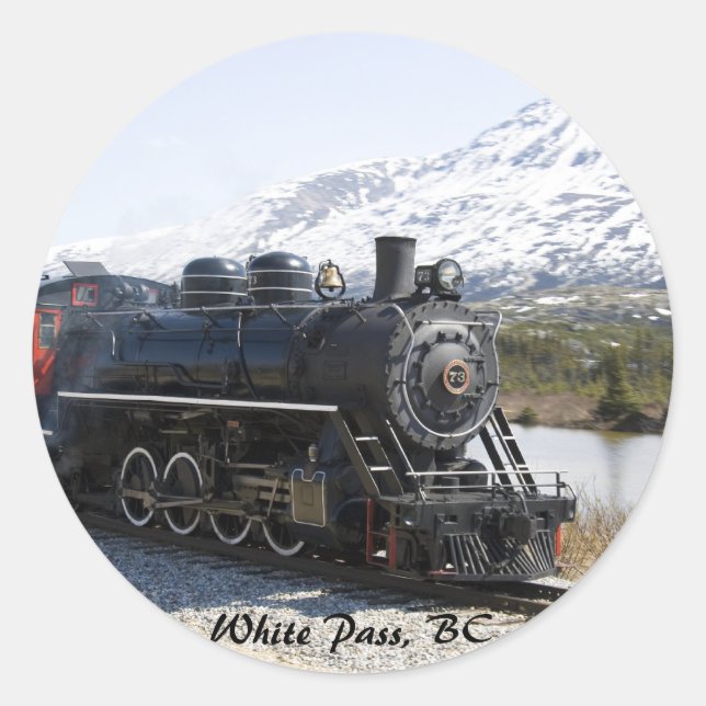 White Pass Zug in Snow Stickers (Vorderseite)