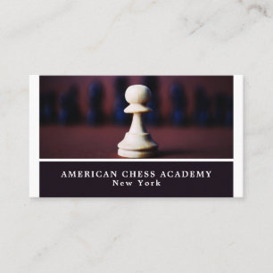 White Pawn, Schach Club Business Card Visitenkarte