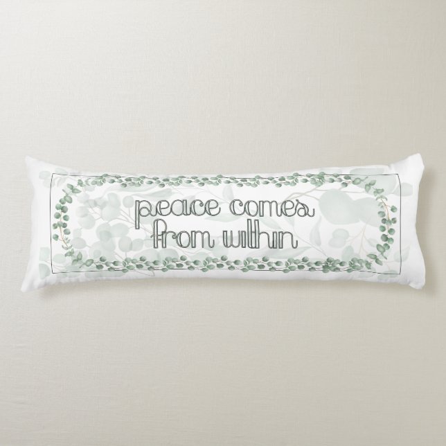 White Peace kommt Eucalyptus Body Pillow Seitenschläferkissen (Vorderseite)