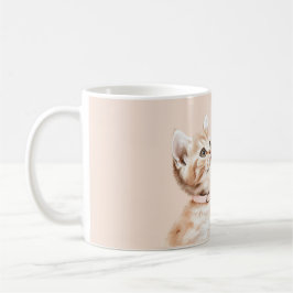 White Peach Cat Kaffeetasse