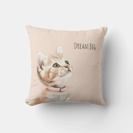 White Peach Cat Kissen