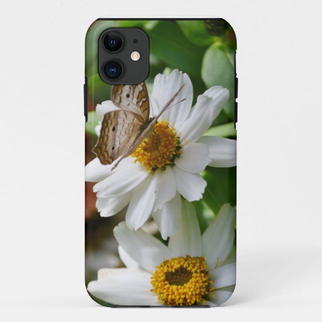 White Peacock Butterfly Case-Mate iPhone Hülle (Rückseite)