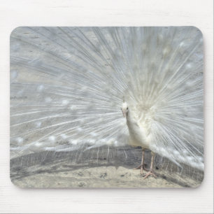 White Peacock Mousepad