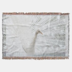 White Peacock schöne Federn Decke