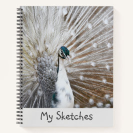 White Peacock Sketchbook Notizbuch