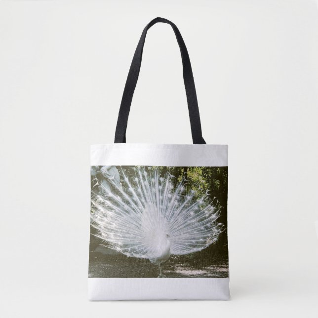 White Peacock Tote Bag (Vorderseite)
