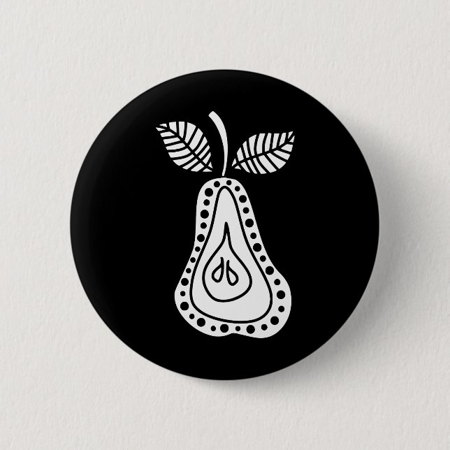White Pear Button (Vorderseite)