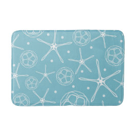 White Pearl Starfish Eleganter Classy Beach Badematte