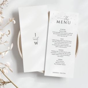 White Pearls Wedding Menu Menükarte