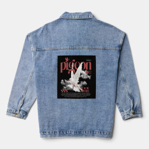 WHITE PEGON DISIGN AUF Denim Jacket Jeansjacke
