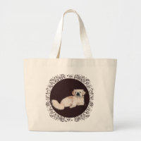 White Pekingese Dote Tote Bag
