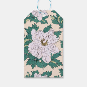 White Peonies Geschenkanhänger