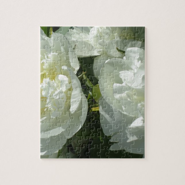 White Peonies Puzzle (Vertikal)
