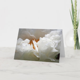 White Peony 2 Mother's Day Floral Fotografy Card Feiertagskarte
