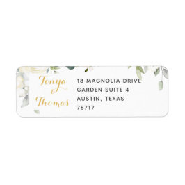 White Peony Epiphany Wedding Rücksendeadresse