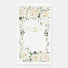White Peony Epiphany Wedding Serviette