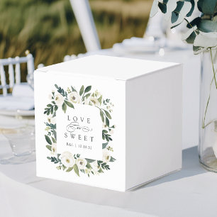 White Peony Hochzeit mit Blütenblättern "Liebe i Geschenkschachtel