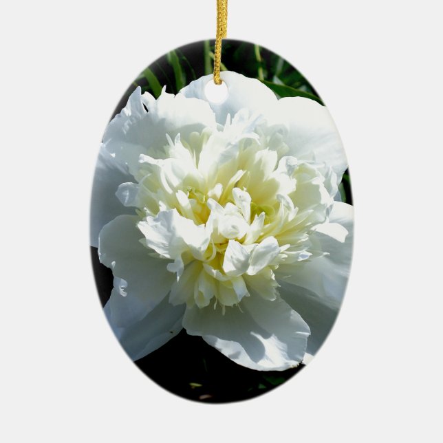 White Peony Keramikornament (Vorne)