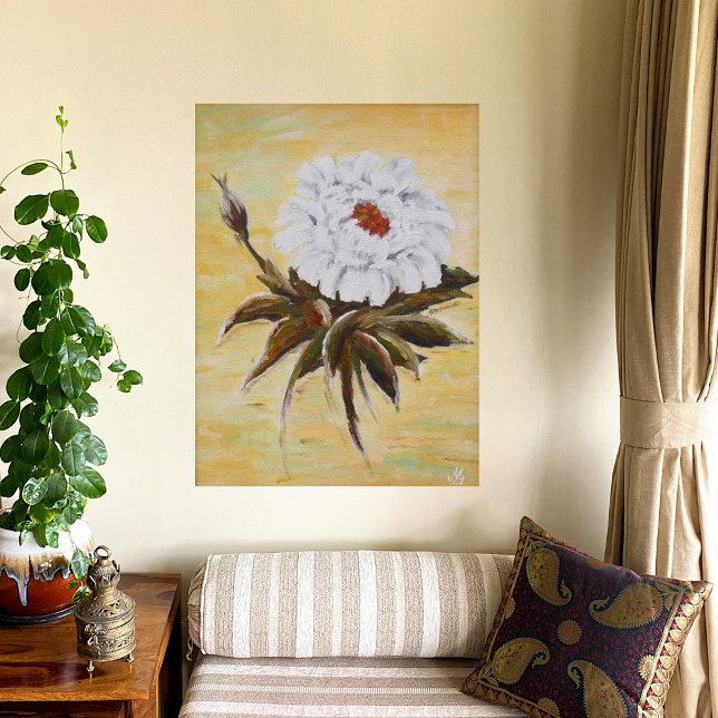 White Peony Poster (Von Creator hochgeladen)