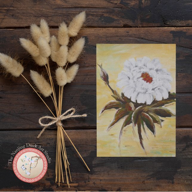 White Peony Postkarte (Von Creator hochgeladen)