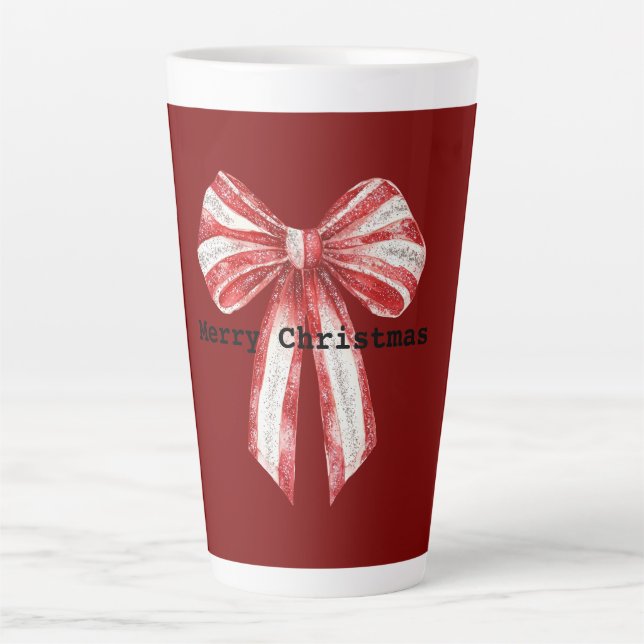 White Peppermint Bows Milchtasse (Vorderseite)