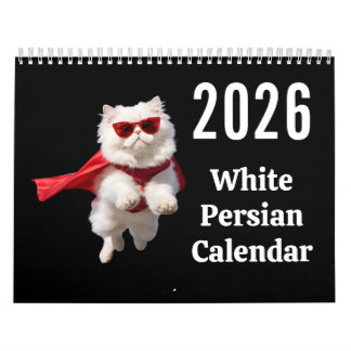 White Persian Cat Calendar Kalender