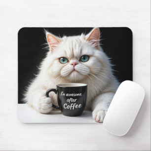 White Persian Cat Spaß Mousepad