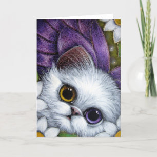 WHITE PERSIAN FAIRE CAT ODD EYE CUSTOMIZE Card Karte