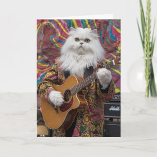 White Persian Rocker Karte