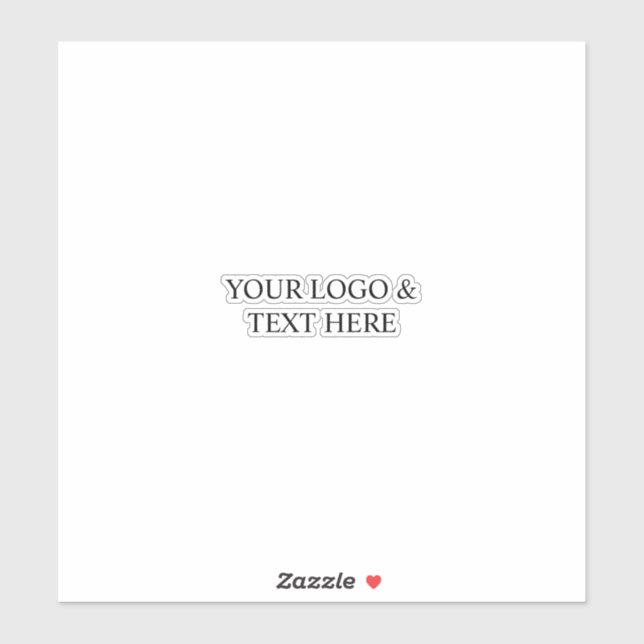White Personalized – Your Logo & Text Here Aufkleber (Blatt)