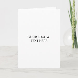 White Personalized – Your Logo & Text Here Dankeskarte