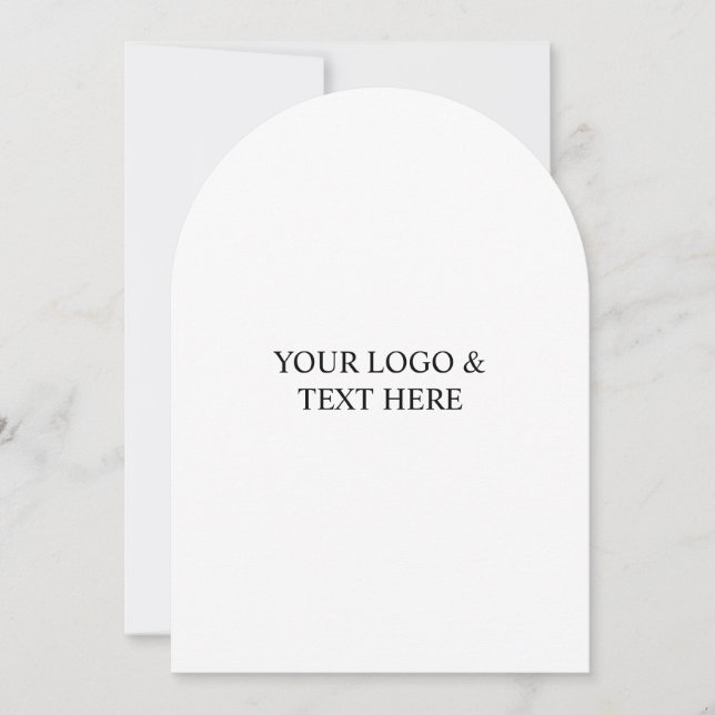 White Personalized – Your Logo & Text Here Einladung (Vorderseite)