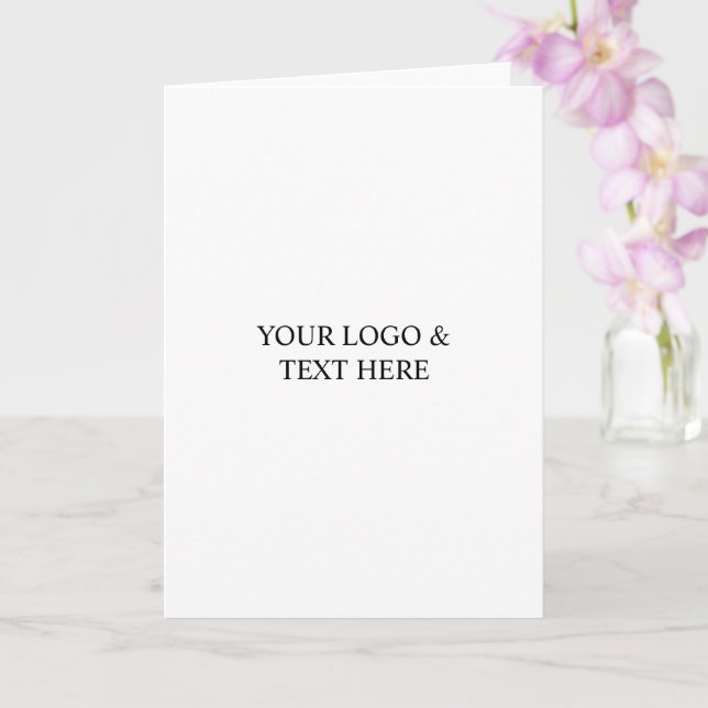 White Personalized – Your Logo & Text Here Karte (Orchidee)