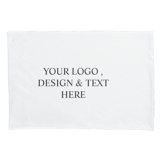 White Personalized – Your Logo & Text Here Kissenbezug (Vorderseite)