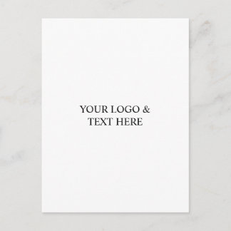 White Personalized – Your Logo & Text Here Postkarte