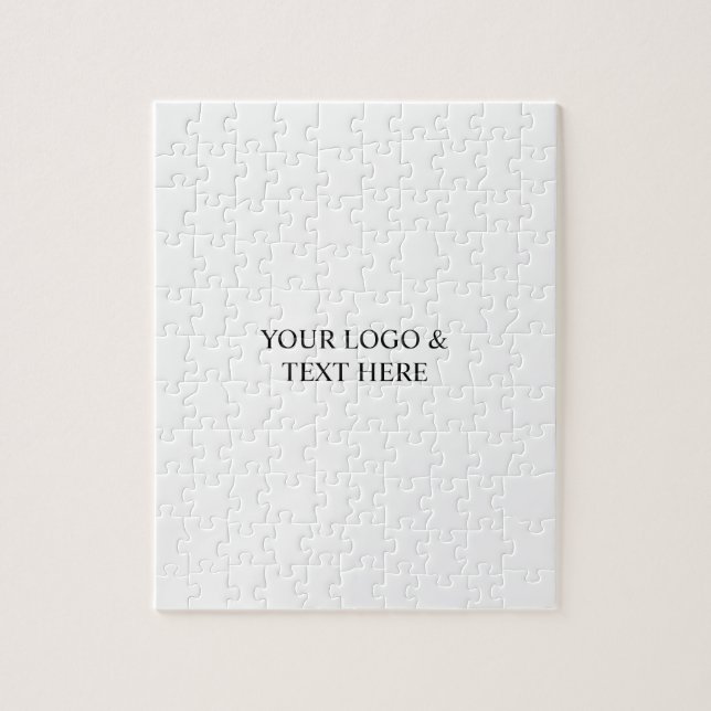 White Personalized – Your Logo & Text Here Puzzle (Vertikal)