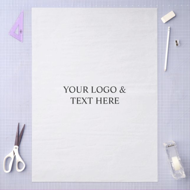 White Personalized – Your Logo & Text Here Seidenpapier (Basteln)