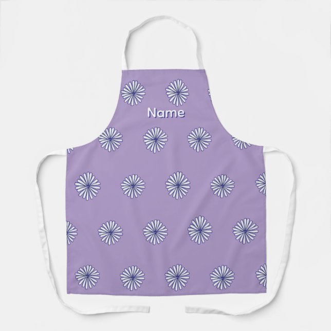White Petals Lavender Geschenk Küche Koch Bäcker Schürze (Vorderseite)
