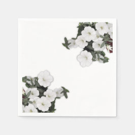 White Petunia Napkins Serviette