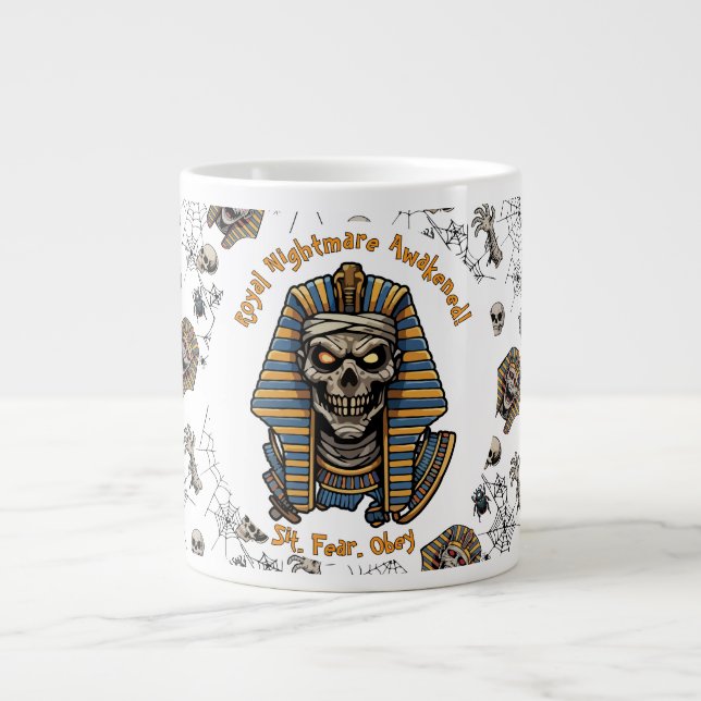 🤍 White Pharaoh Mummy Tasse 🎃 ☕ 👑 (Vorderseite)