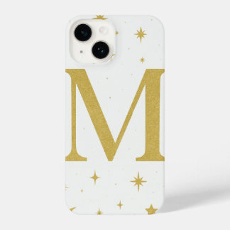 ⭐ White Phone Case with Big Yellow “M” & Stars iPhone 14 Hülle