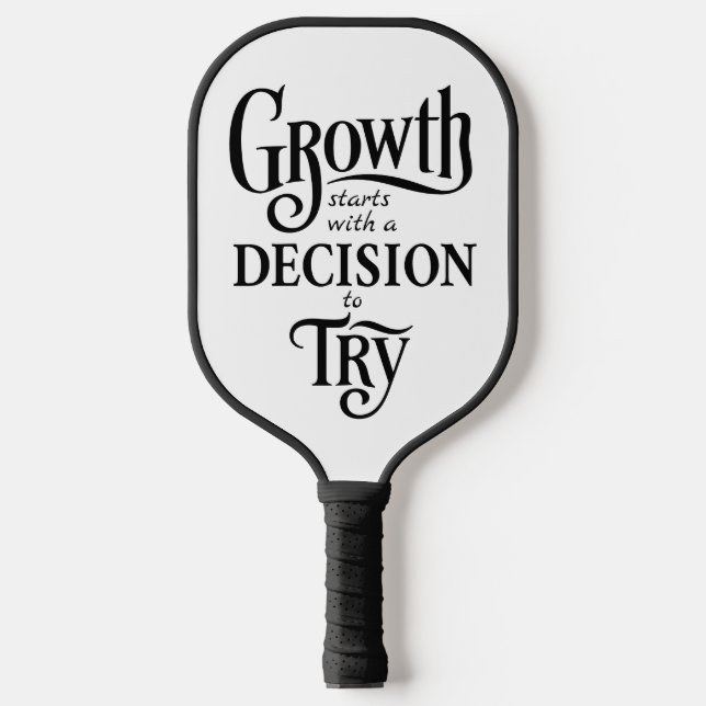 White Pickleball Paddle - Wachstum beginnt (Vorderseite)