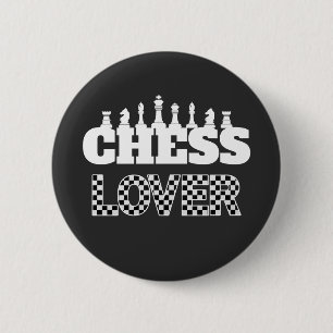 White Pieces Lover Board Muster von Schach Word Button